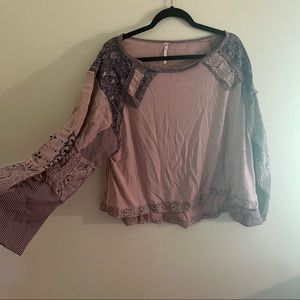 Free People Bandana Sleeve Top